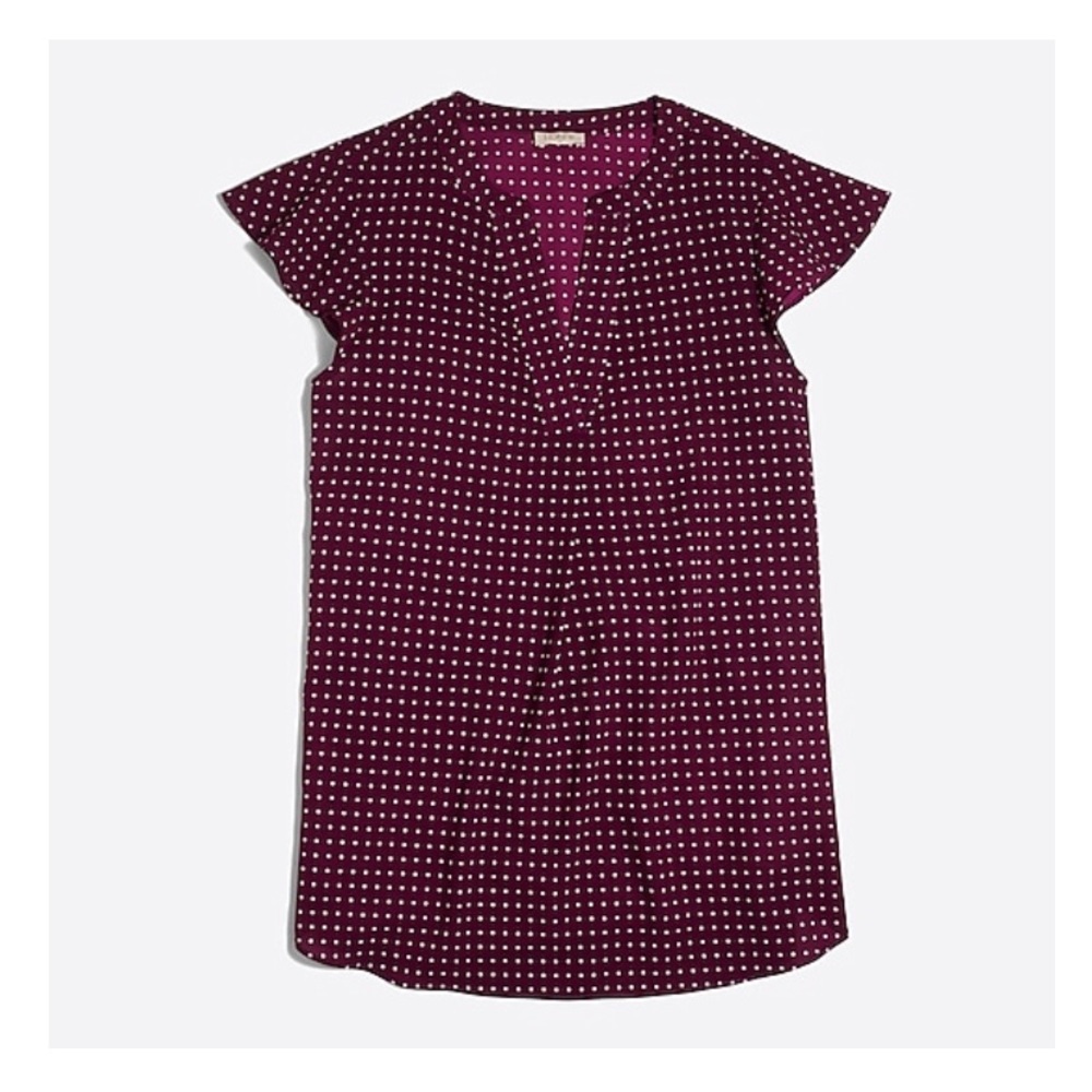 Jcrew Printed flutter-sleeve tank